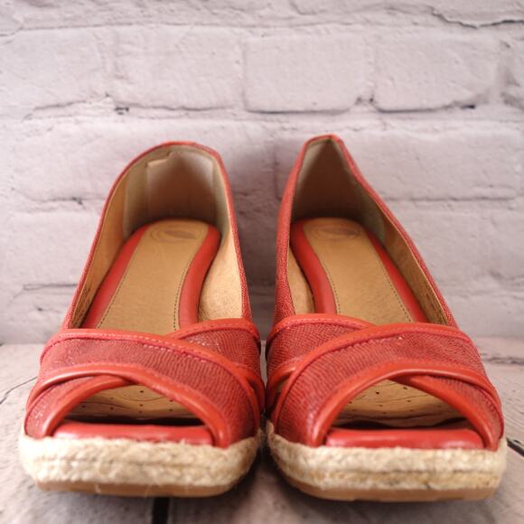 Nurture Women's Size 8M Peep Toe Espadrille Wedge Heel Shoe #371 - Picture 6 of 11